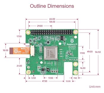 Amazon.com: Official Raspbery Pi AI HAT+, Build-in 13 Tops